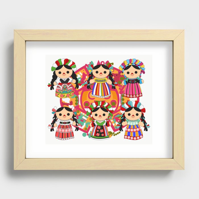 Mexican Dolls Recessed Framed Print