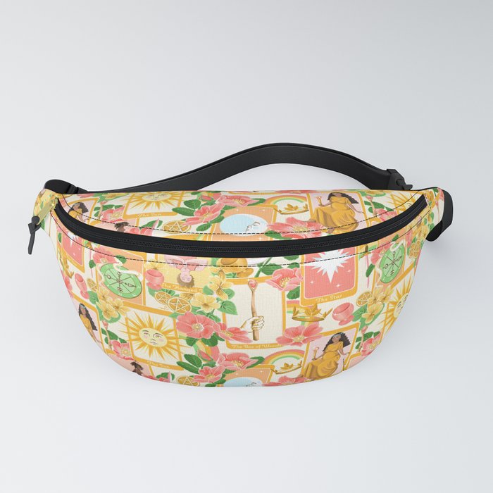 Tarot Cards and Wild Flowers Pattern Fanny Pack