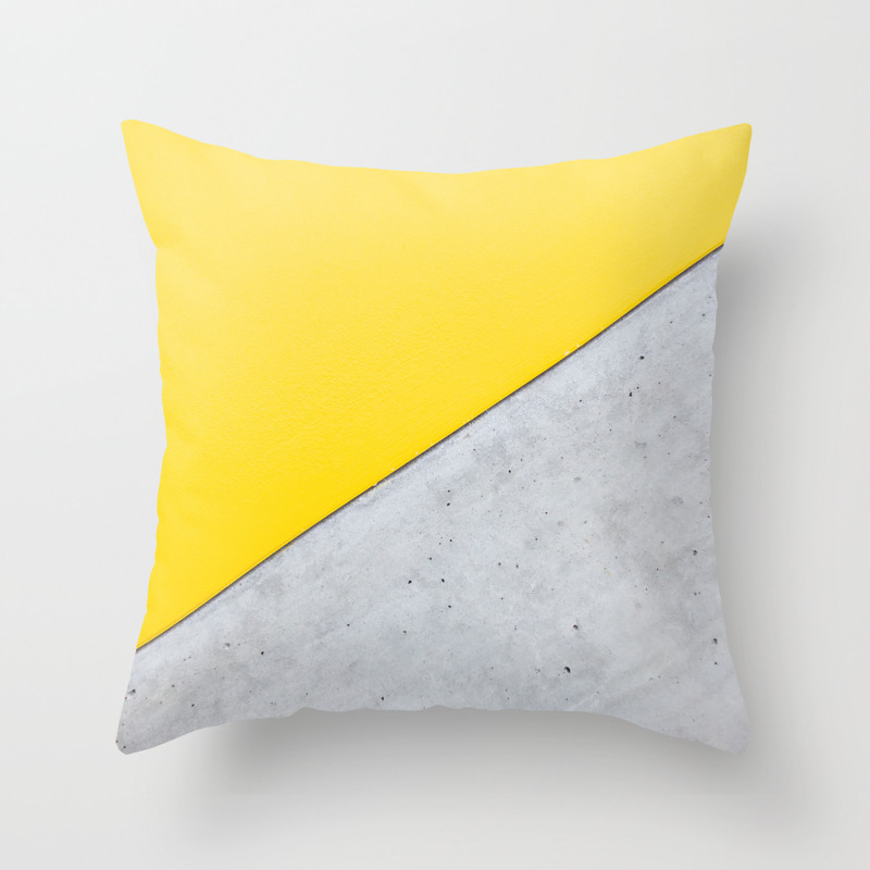 Yellow Gray Abstract Background Throw Pillow By Or Studio Society6