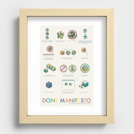 Done Manifesto Recessed Framed Print