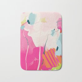 pink sky II Bath Mat | Free Painting, Pinksky, Abstract, Oil, Sky, Flower, Lunetricotee, Watercolor, Digital, Curated 