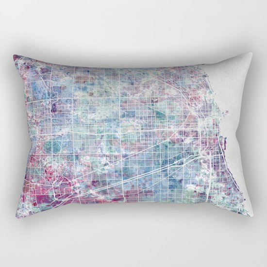Chicago map Rectangular Pillow