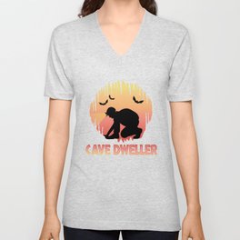 Cave Dweller - Caver Spelunking Speleology V Neck T Shirt