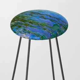 Claude Monet -Water Lilies and Weeping Willow Branches, 1916-1919  Counter Stool
