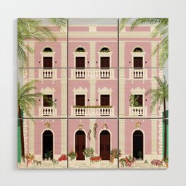 Puerto Rico Pink House Wood Wall Art