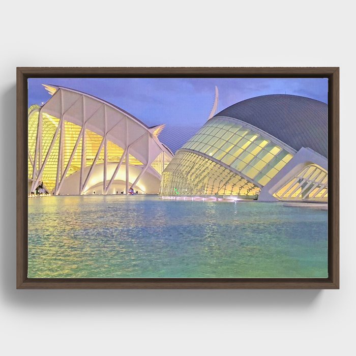 Valencia . Ciudad de las Artes e Ciencias Framed Canvas