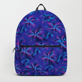 Snake Palms - Blue Pink Backpack