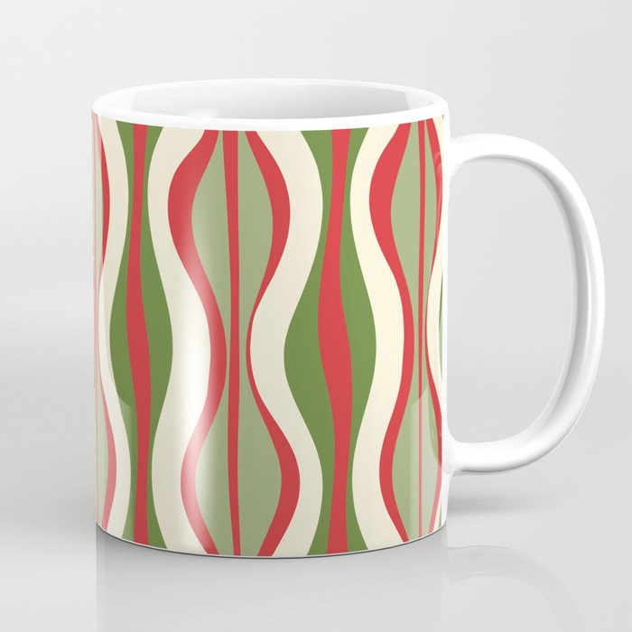 Mod Christmas Retro Xmas Hourglass Abstract Pattern  Coffee Mug
