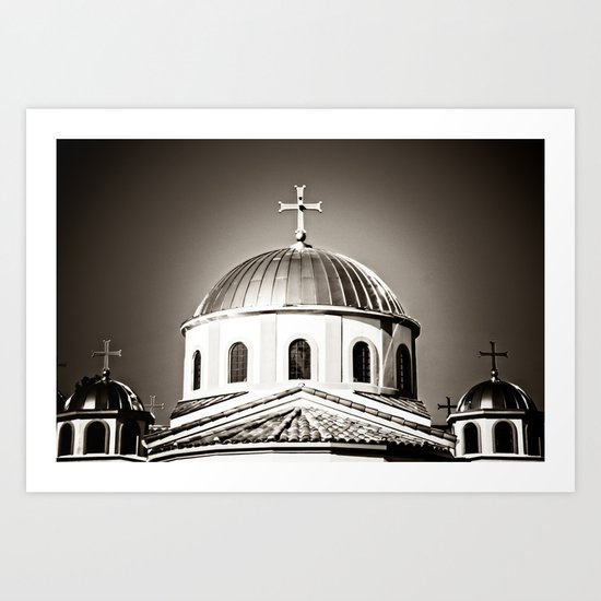 The Domes of St. Andrew Orthodox Church, Riverside, CA Art Print