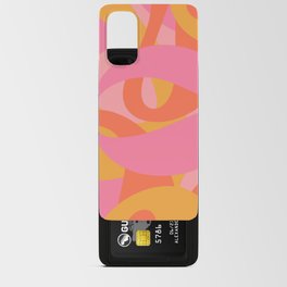 Groovy Ribbons Retro Abstract Pattern Pink Orange Mustard Android Card Case