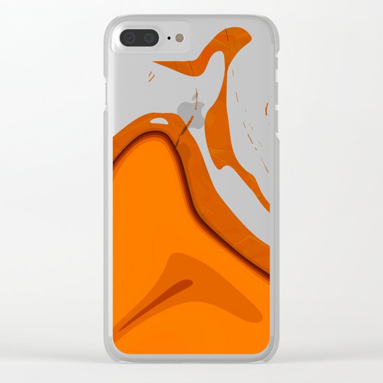 Warm Colors Abstract Design Clear iPhone Case