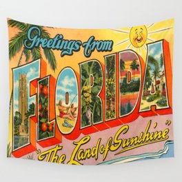 Greetings From Florida Wall Tapestry