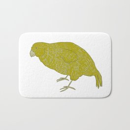 Kakapo Says Hello! Bath Mat | Children, Illustration, Animal, Nature 