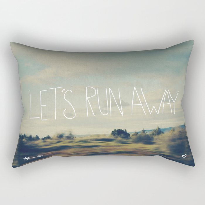 Let's Run Away Rectangular Pillow