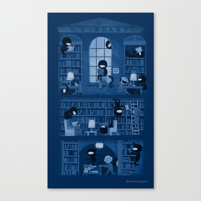 Silence in the Library Canvas Print