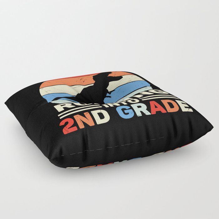 Roaring Into 2nd Grade Vintage Dinosaur Floor Pillow