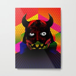 Hexagon Devil Metal Print