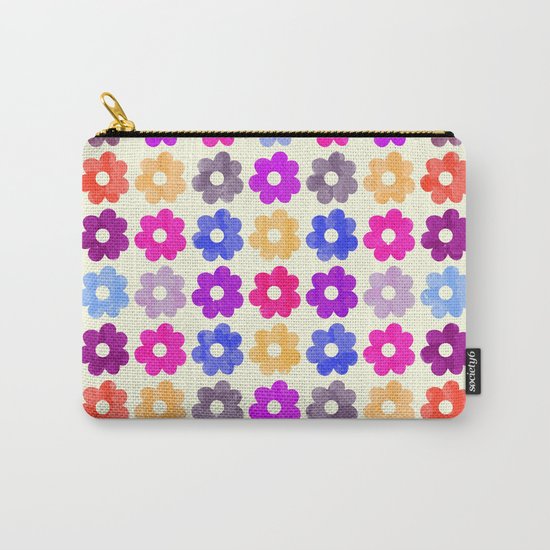 Colorful Floral Pattern II Carry-All Pouch