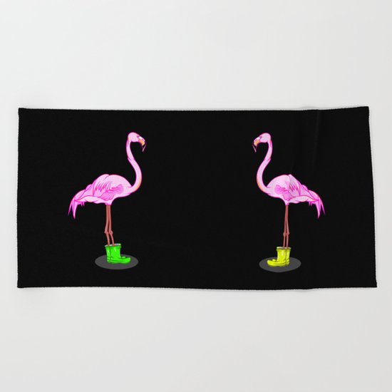 Flamingos Beach Towel