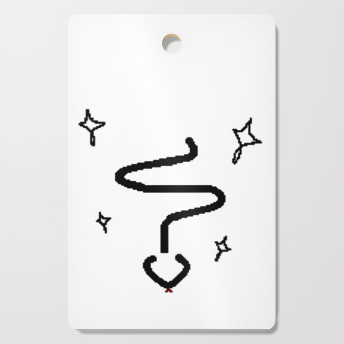 Snake with Lines & Stars Cutting Board