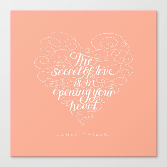 Secret Of Love Canvas Print