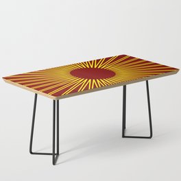 sun with maroon background Coffee Table