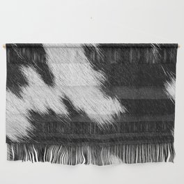 Black and White Cow Fur Detail (Digitally Created) Wall Hanging