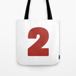2 (Maroon & White Number) Tote Bag