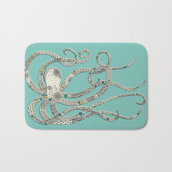 Green Octopus Bath Mat