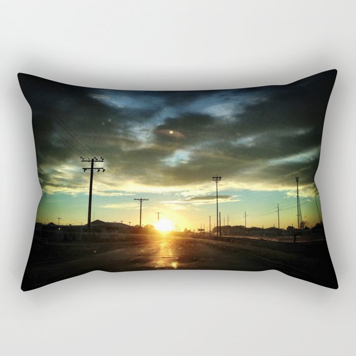 Powered Sunrise Rectangular Pillow