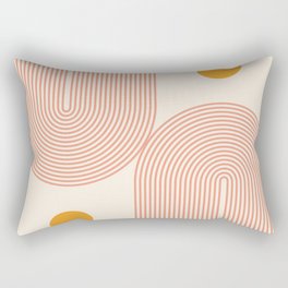 Abstraction_SUN_DOUBLE_LINE_POP_ART_Minimalism_001C Rectangular Pillow