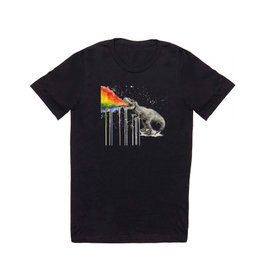 T-Rex Dinosaur Vomits Rainbow T Shirt | Vomit, Illustration, Pop Art, Animal, Dino, Rainbow, Watercolor, Dinosaur, Ink, Funny 