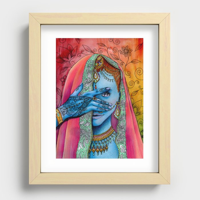 Indian Bride Recessed Framed Print