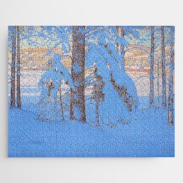 Bror Lindh Swedish Winter Landscape Jigsaw Puzzle