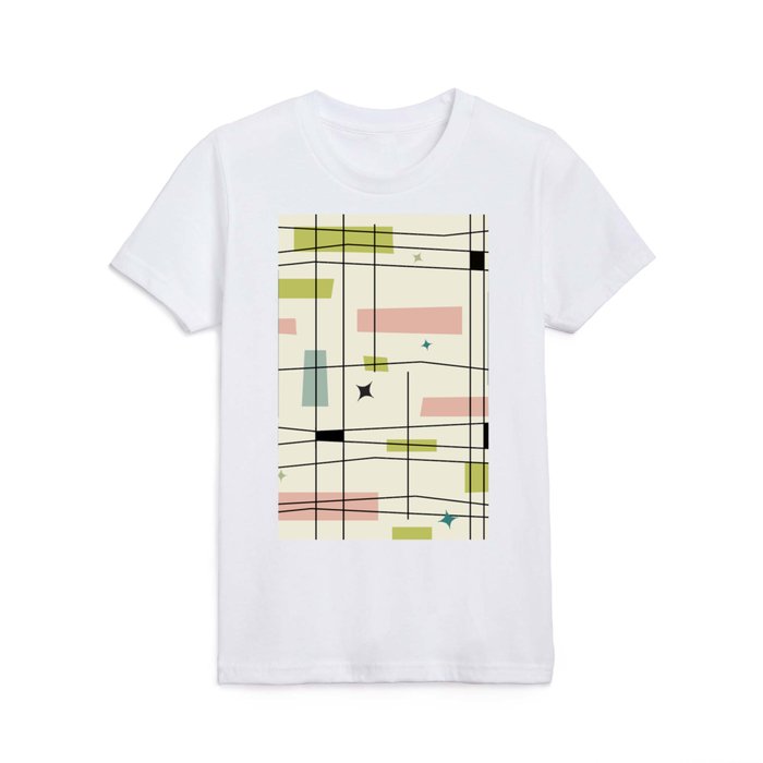 Mid Century Art Bauhaus Style Pastel Kids T Shirt