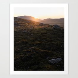 Sunset at Hardangervidda National Park in Norway - Wildcamping - Fine art photo print - Norway Art Print