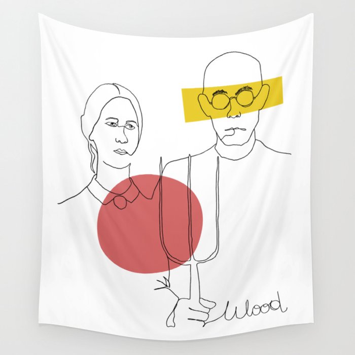 Wood's American Gothic Wall Tapestry