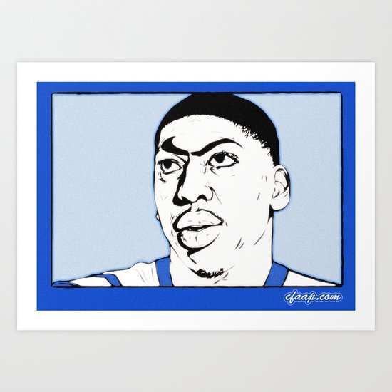 Anthony Davis Nike Swoosh Unibrow Art Print