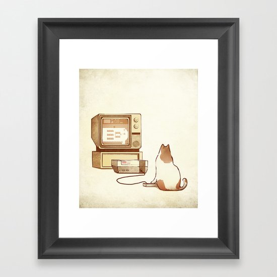 NES Cat Framed Art Print