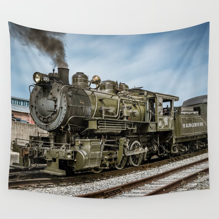 Baldwin Steam Locomotive Steamtown National Historic Site Wall Tapestry