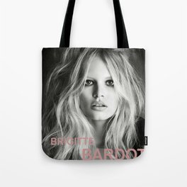 Brigitte Bardot Young Art black and white Tote Bag