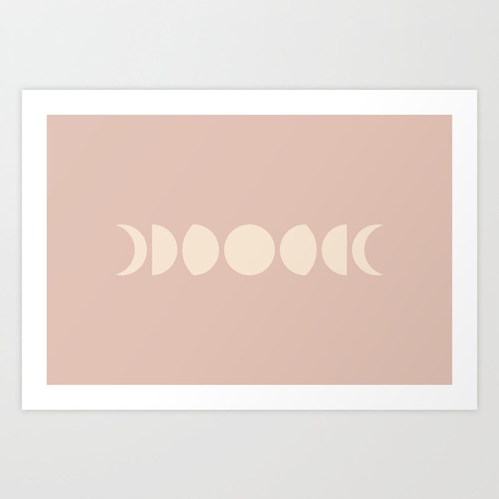 Minimal Moon Phases IV Art Print