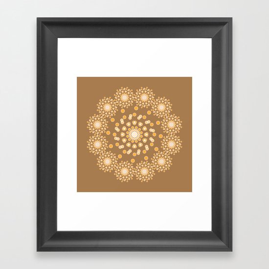 Atom B4 - Brown Framed Art Print