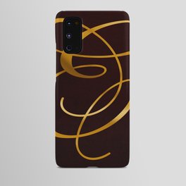 Golden letter E in vintage design Android Case