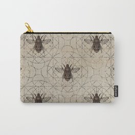 Bumble Bee  on sacred geometry pattern Carry-All Pouch