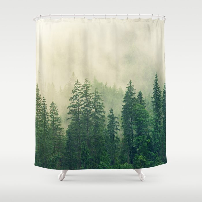 Forest and Fog 02 Shower Curtain