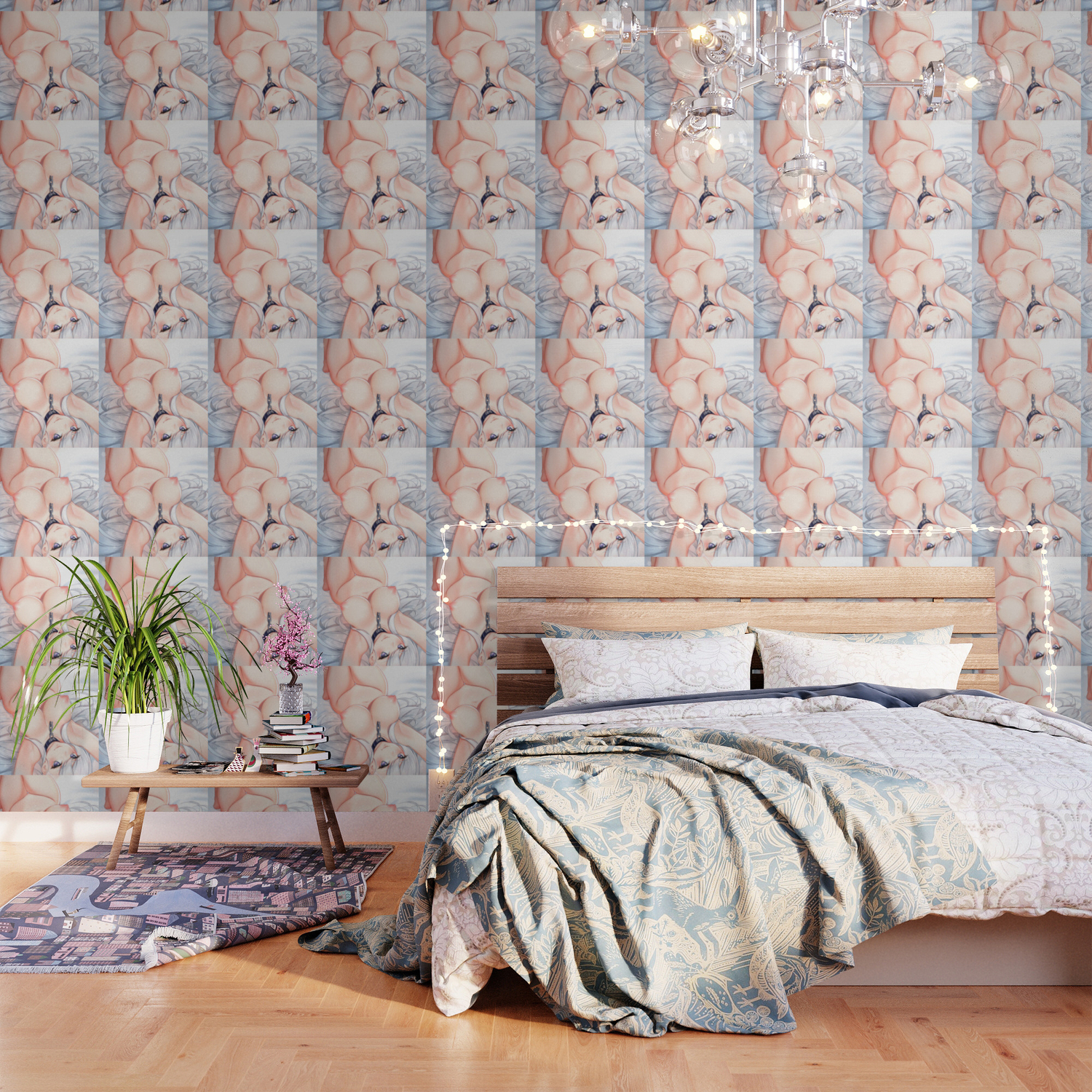 Azure Lane Belfast Naked On The Bed Wallpaper By Joebroda Society6