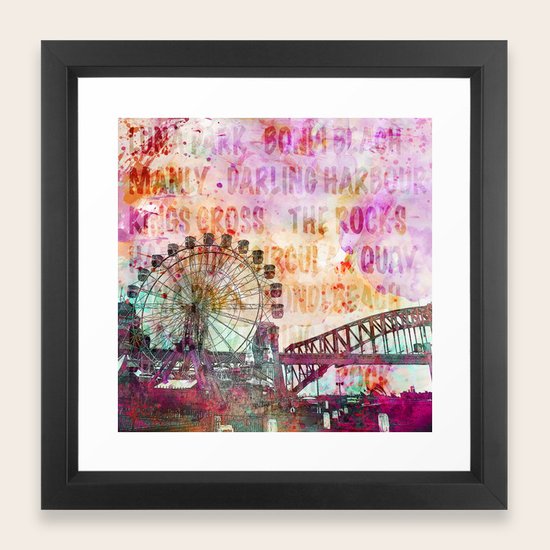 Sydney Luna Park Ferris Wheel Framed Art Print By Lebensart Society6