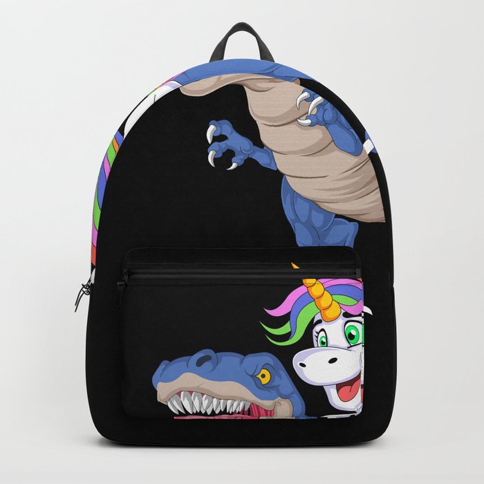 unicorn riding dinosaur Backpack