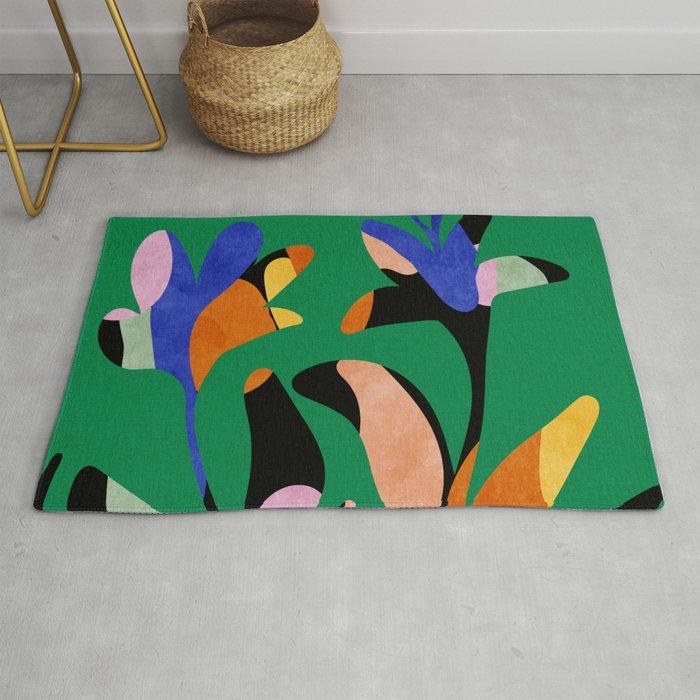 groovy floral abstract Rug